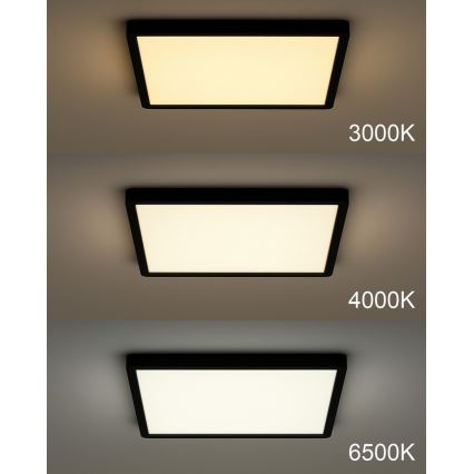 LED Stropní svítidlo LED/32W/230V 3000/4000/6500K 40x40 cm černá